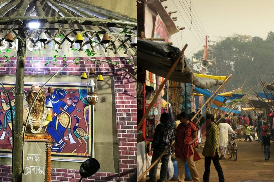 Stalls at Poush Mela